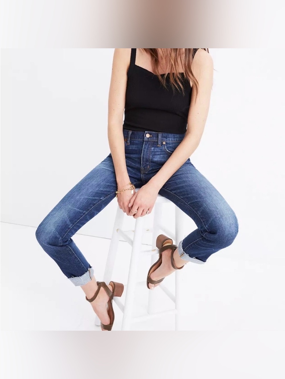 Madewell The Slim Boyjean Raw Hem Jean, size 24